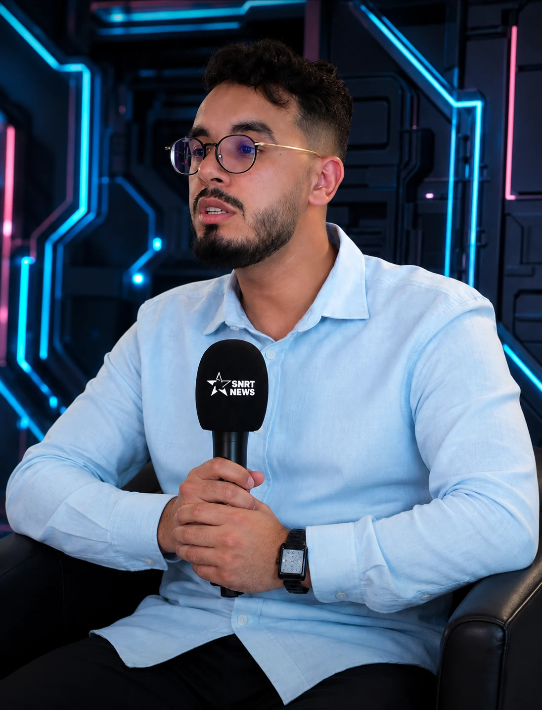 أسامة، خبير في الذكاء الاصطناعي، خلال لقاء مع SNRT News